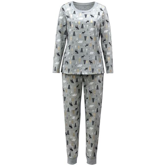 allbrand365 designer Womens Printed Pajama Set Size Medium Color Winter Trees - Picture 1 of 1